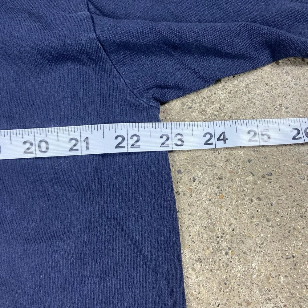 Vintage Polo Jeans Co Ralph Lauren T Shirt Size Large Navy Blue Flag Graphic